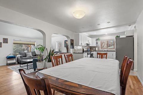 View of kitchen from dining room