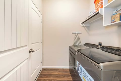 Washer/Dryer in guest suite. Laundry room includes iron, ironing board & detergent.