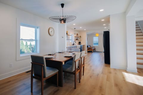 The open floor plan of this home means that no one has to miss out on the action!