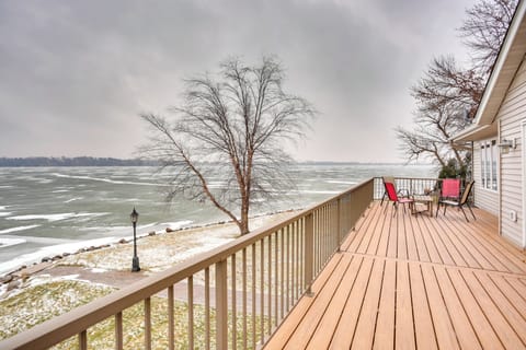 Balcony | 1st Floor | Howard Lake Views