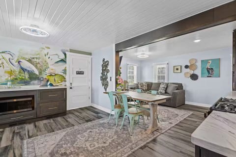 Door next to countertop leads to the “dog room”.