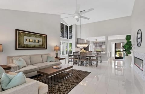Living room and marble floors!