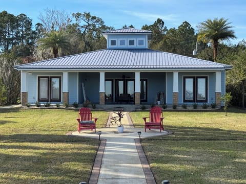 Back of the house and covered patio