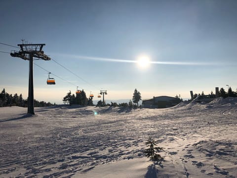 Sky, Winter, Snow, Freezing, Geological Phenomenon, Recreation, Piste, Evening, Skiing, Ski Resort