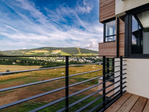 Wood, Apartment, Balcony, Composite Material, Handrail, Sunlight, Condominium, Daylighting, Hardwood, Wood Stain
