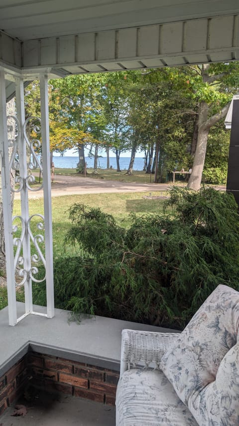 View from the front porch of the north community park - has 2 swings. August 24