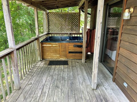 Hot tub on balcony
