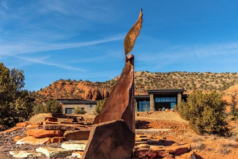 Front of Home with Sacred Eagle Monument