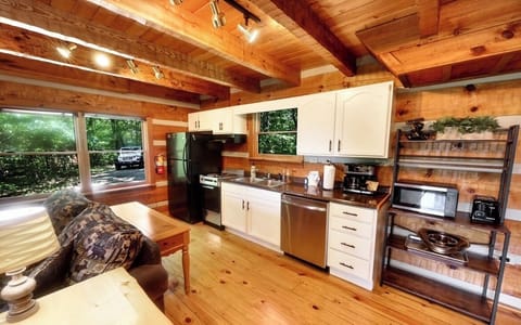 Well stocked kitchen with all you need for a yummy meal at home.