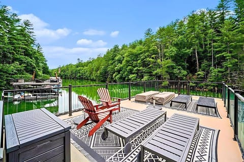 This spacious deck has everything you need to chill!