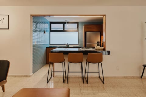 View  of the kitchen from the living room