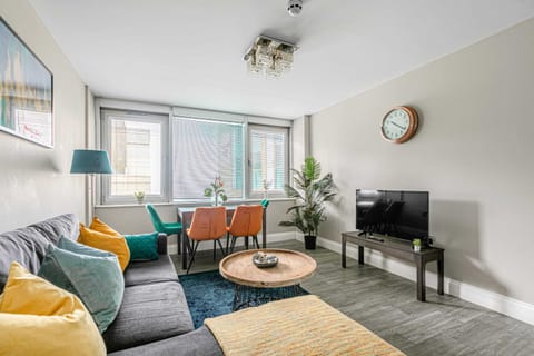 Sink into our comfortable sofa and relax in our inviting living room.