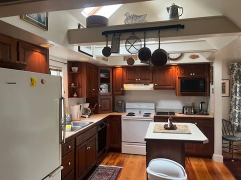 kitchen with sunlight from sky lights