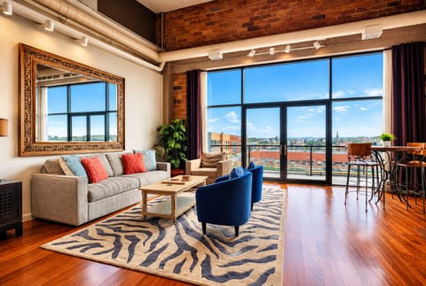 Bright & Airy Living Space
This sunlit living room blends modern comfort with warm, earthy tones. Floor-to-ceiling windows provide stunning views, while plush seating invites you to relax in style.