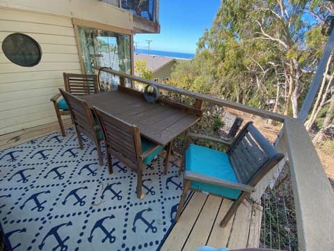 Deck adjacent to entry.