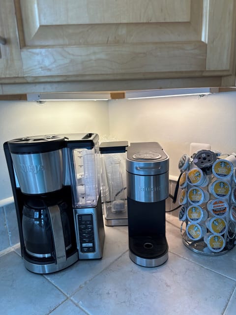 Multiple coffee makers ensure your mornings start just right.