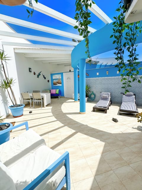 Sunny sheltered terrace we enjoy long days of sunshine all year long 