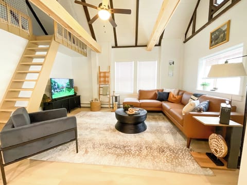 Stunning vaulted ceiling living room
