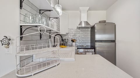 The kitchen is so beautifully designed for the cottage.