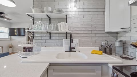 There is a set of dishes and silverware for 8 people. 