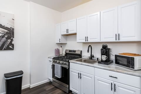 Fully stocked kitchen with cooking essentials
