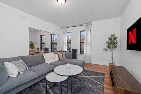 Cozy living area with Smart TV
