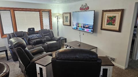 65" Ultra HD TV with remotes and Dish network