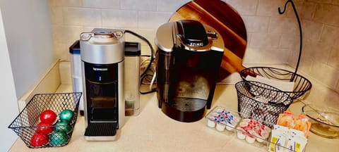 Nespresso and Keurig machines are available for you to enjoy!