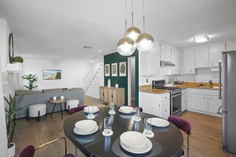 Living room, Dining table, and Kitchen.