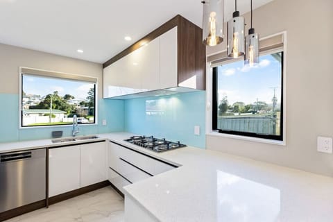 There is plenty of prep space to create meals.