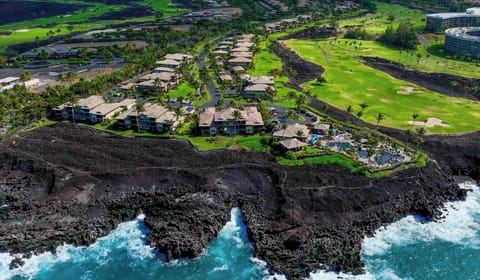Hali’i Kai's ocean front buildings and private guest only Ocean Club.