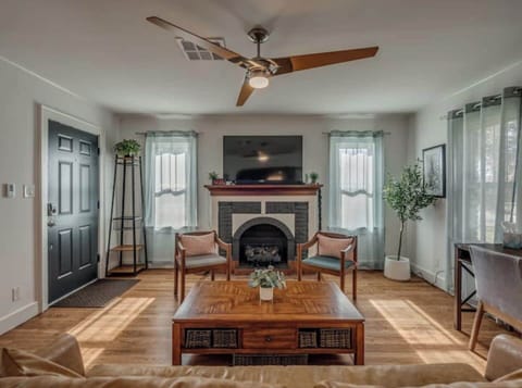 The fireplace is ornamental and is not functional. 
