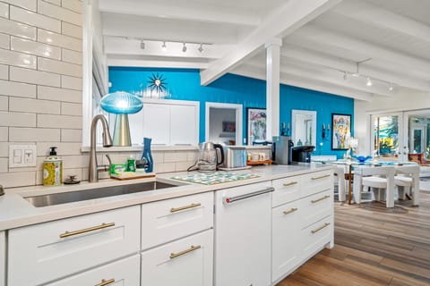 A view of the formal dining area from the kitchen.