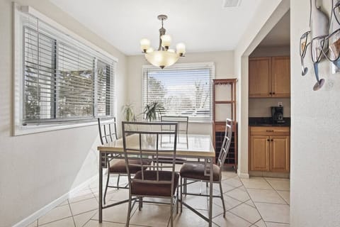 Dining for four right off the kitchen