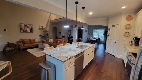 View from office into common areas/living room