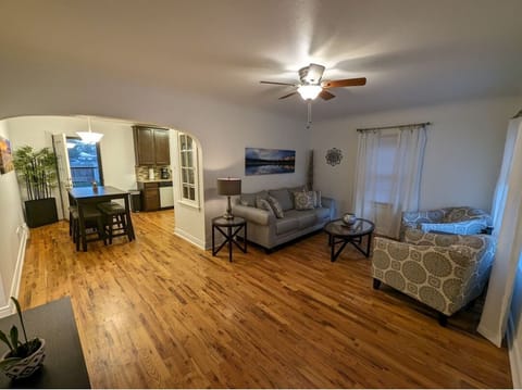 Entering bungalow you are greeted w/ comfort, simplicity & beautiful CO photos