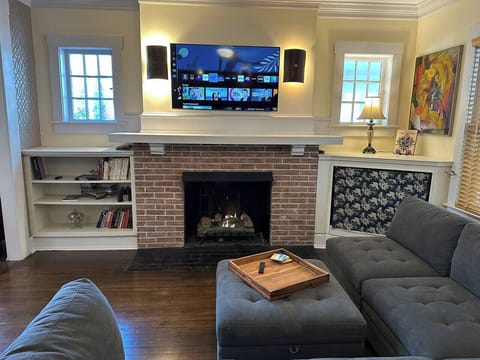 Living Room with 55 Inch LCD Smart TV