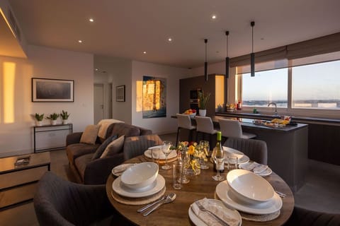 Open Plan Kitchen/Living/Dining Leading onto Terrace