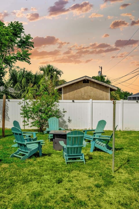 Enjoy a gorgeous sunset surrounded by your friends and family while relaxing by the fire.