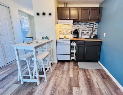 A compact but well-appointed kitchen.