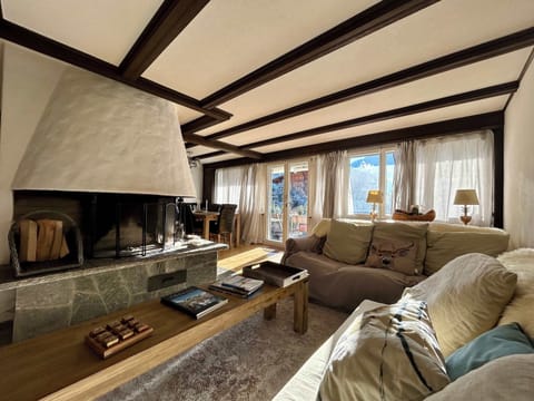 the cozy living room in front of the warm fire place 