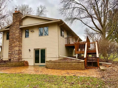 Backyard and Deck with BBQ upstairs