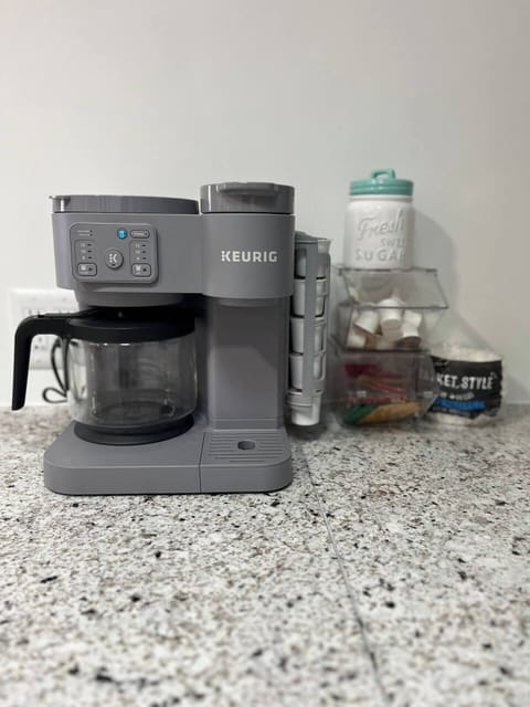 Fully stocked coffee bar