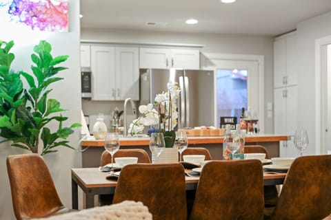 Main floor, open concept with dining for 8 guests