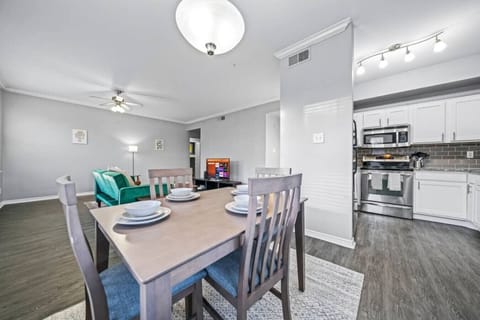 The dining area encourages you to gather with friends, enjoy a drink, and create lasting memories.