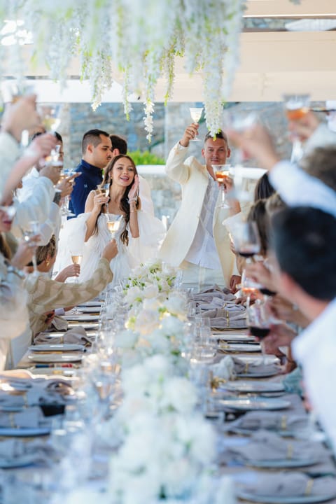 Outdoor banquet area