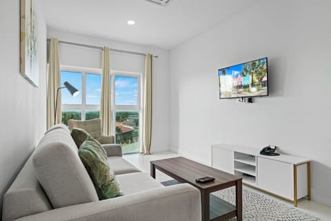 Cozy living room with a view