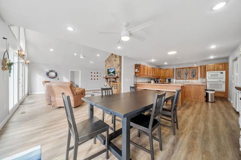 Dining room plus kitchen