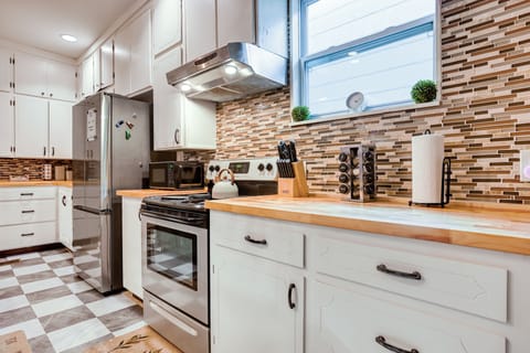 Our kitchen promises to fulfill your every culinary desire. You'll feel at home!