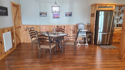The dining area and high chair